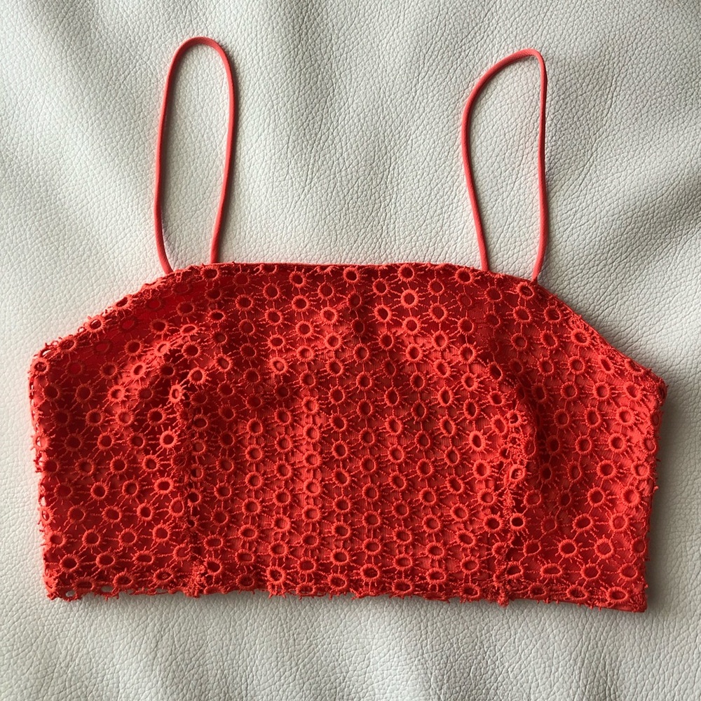TOPSHOP Orange Crop Top